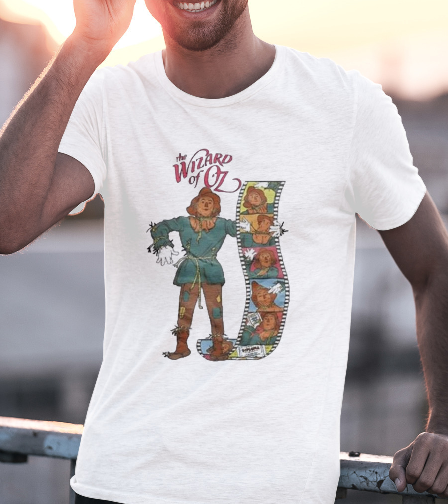 The Wizard Of Oz Movie Scarecrow Filmstrip If I Only Had A Brain T-Shirt
