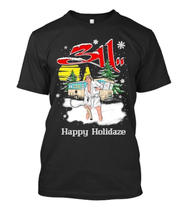 Happy Holidaze 311 Christmas Vacation RV Scene T-Shirt