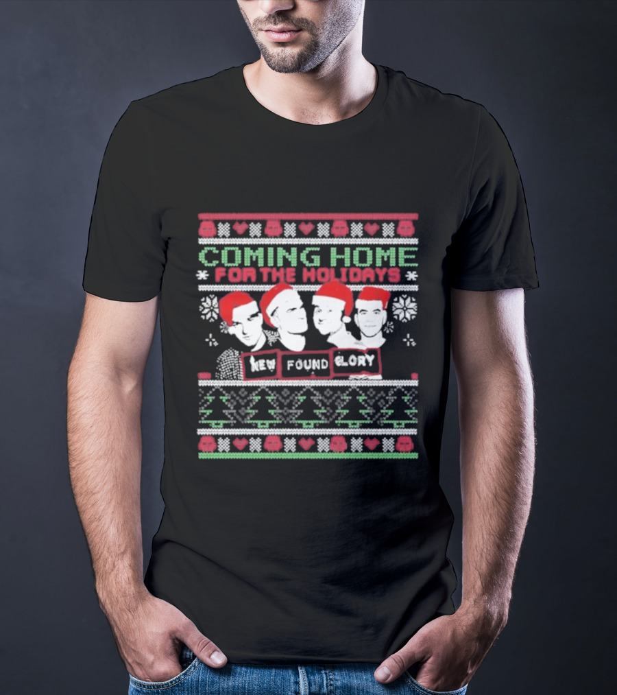 New Found Glory Coming Home For The Holidays Ugly Sweater Band T-Shirt