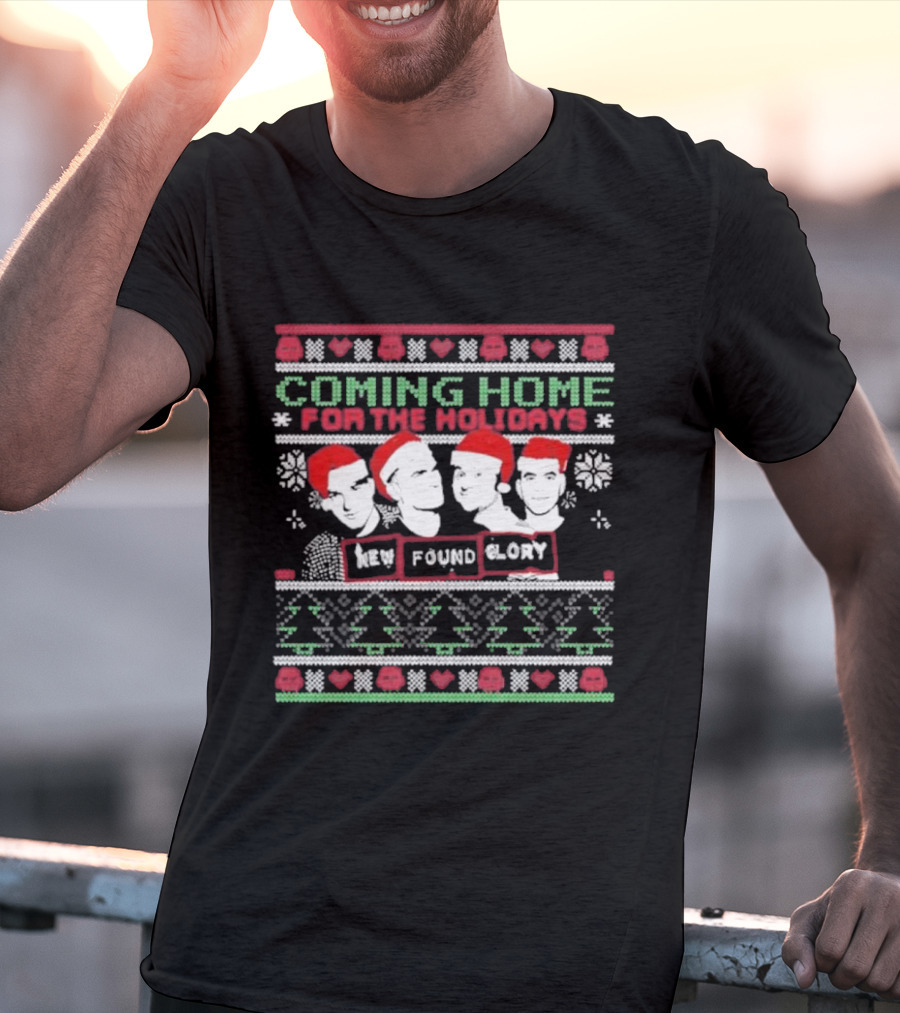 New Found Glory Coming Home For The Holidays Ugly Sweater Band T-Shirt