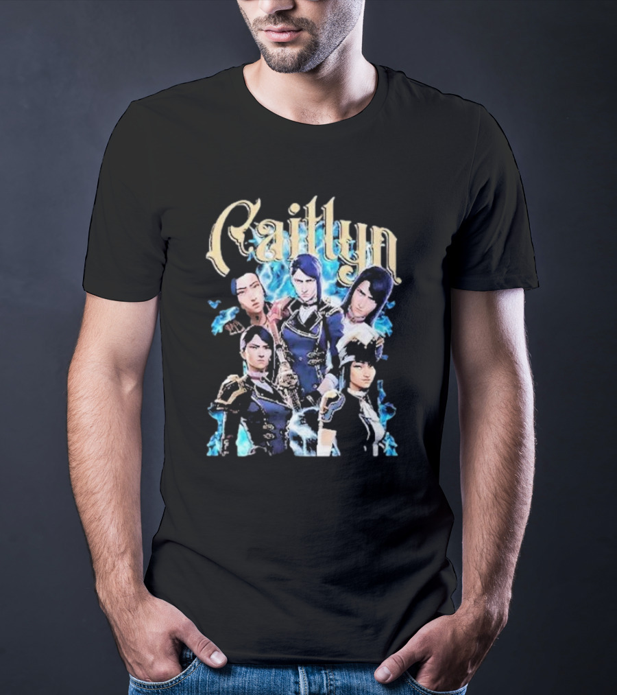 Caitlyn Kiramman League Of Legends Character Montage T-Shirt