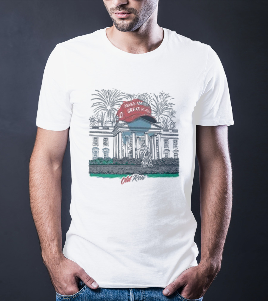 Make America Great Again Hat White House Old Row T-Shirt