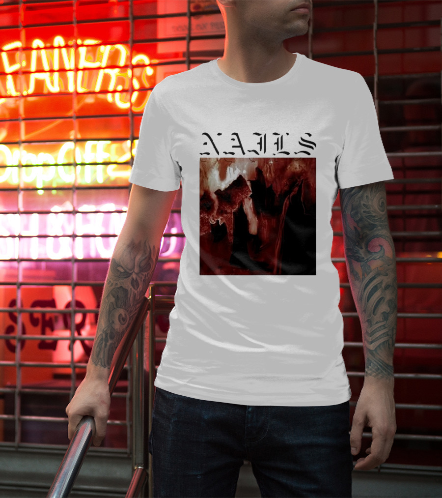 NAILS Abandon All Life Dark Abstract T-Shirt