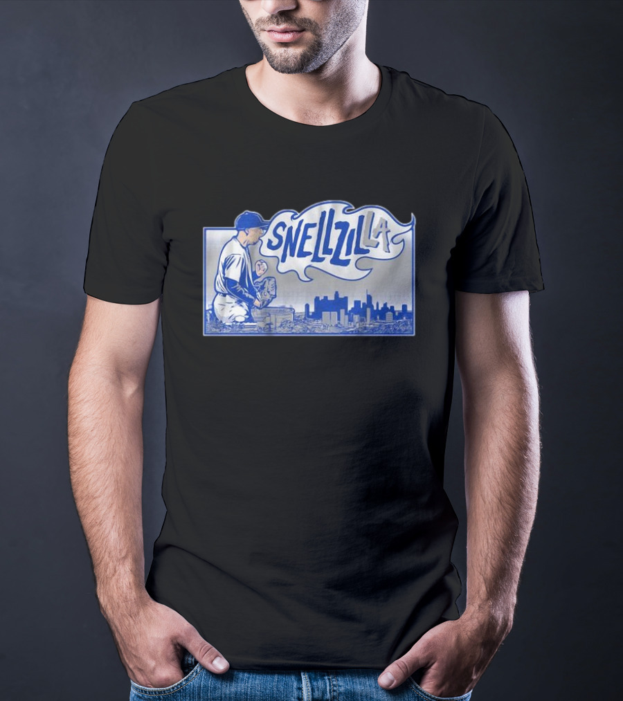 Blake Snell Snellzilla LA Baseball Pitcher City Skyline T-Shirt