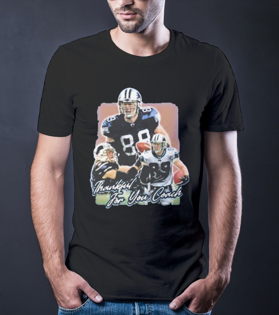 Thankful For You Coach Football Gratitude 89 Detroit T-Shirt