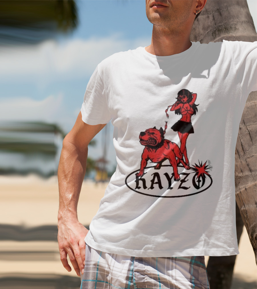 Kayzo Unleashed Red Dog And Woman T-Shirt