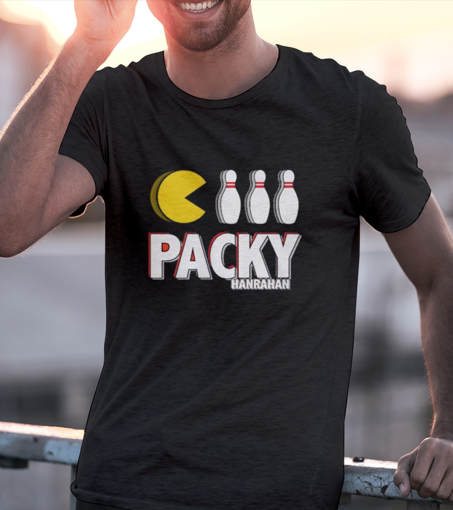Packy Hanrahan Pac-Man Bowling Pins T-Shirt