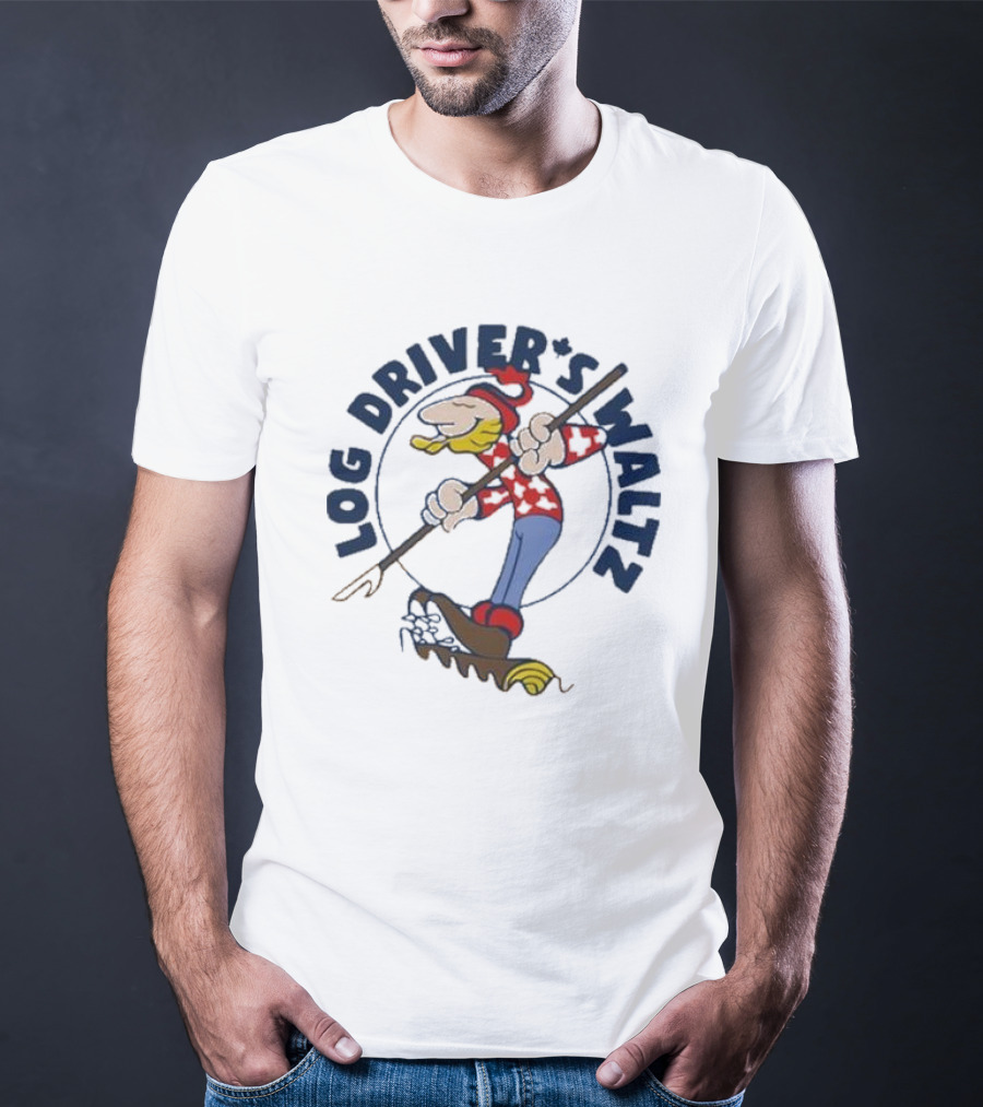 Log Driver’s Waltz Cartoon Character In Red Plaid And Blue Jeans T-Shirt