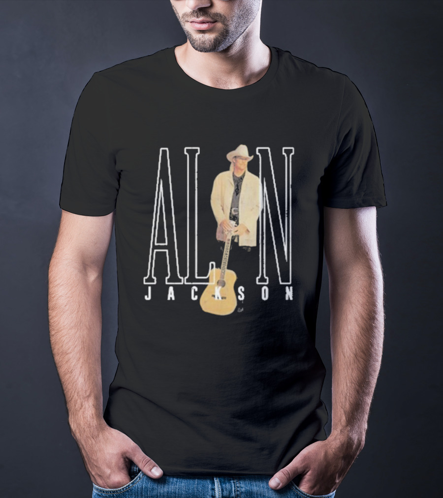 Alan Jackson Country Music Icon Standing With Guitar T-Shirt
