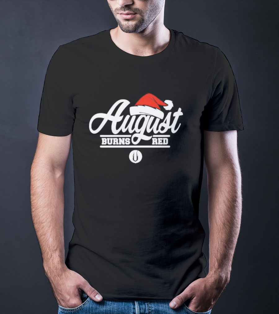 August Burns Red Christmas Santa Hat Branding T-Shirt