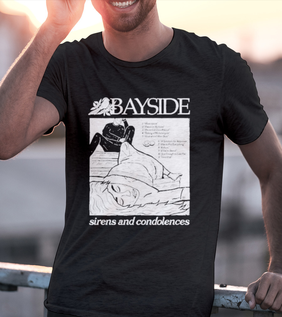 Bayside Sirens And Condolences Album Cover Artwork With Tracklist T-Shirt