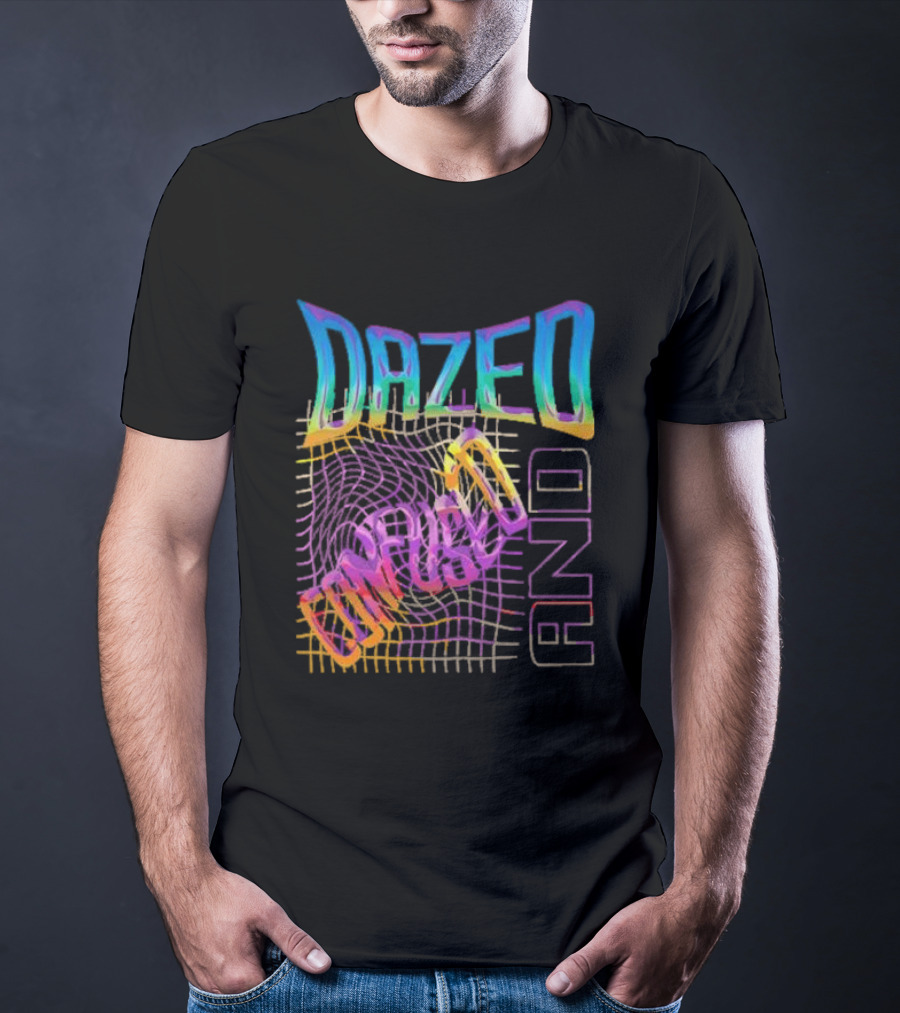 Dazed And Confused Vibrant Psychedelic Pattern Midnight Law T-Shirt