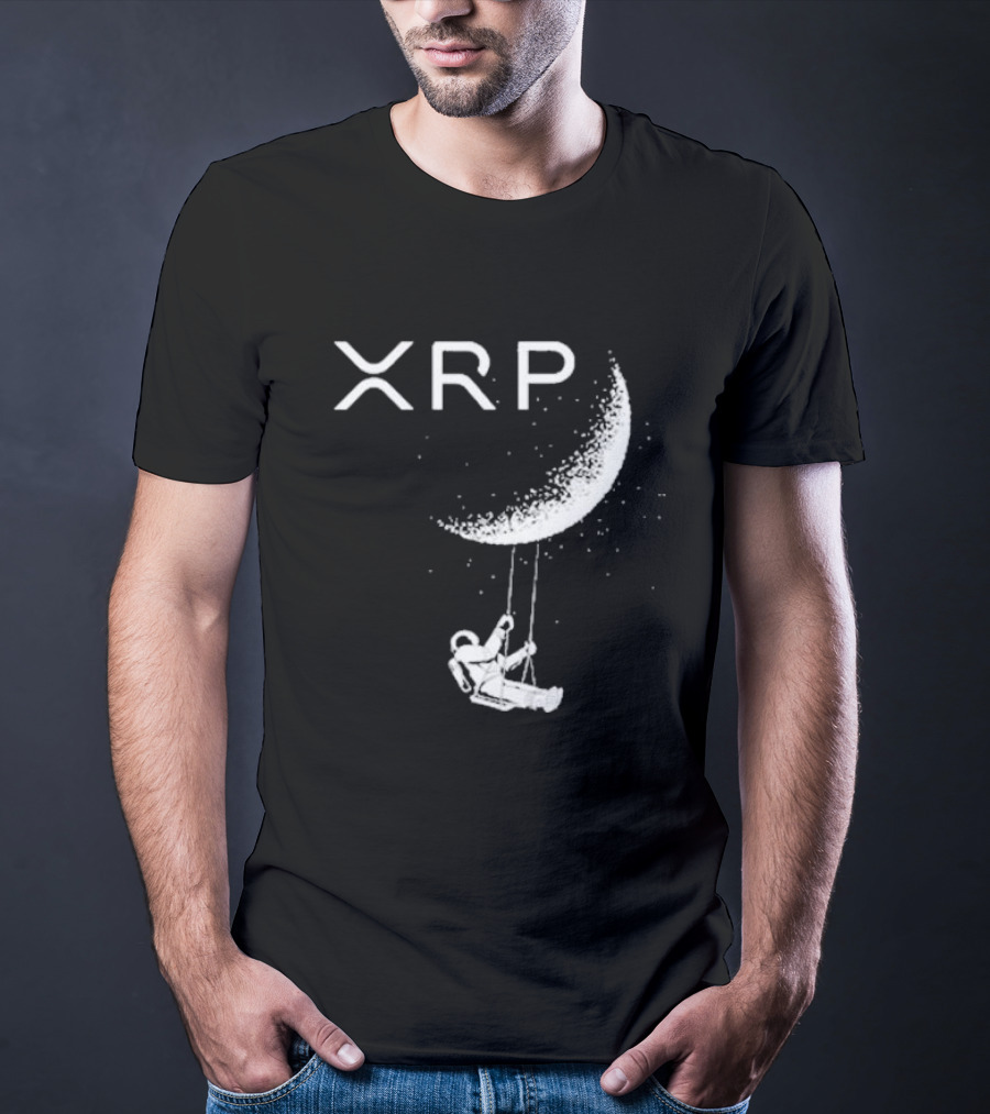 XRP Astronaut Swinging On The Moon T-Shirt