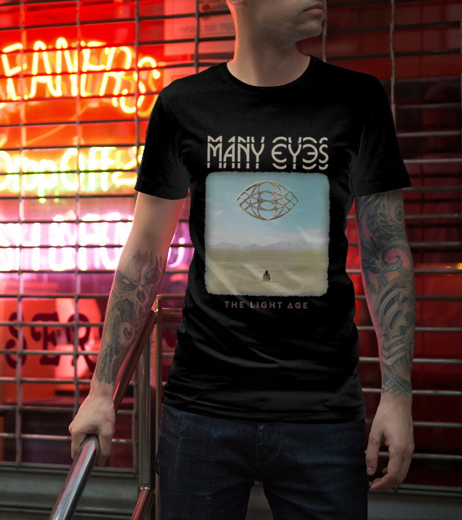 Many Eyes The Light Age Many Eyes Album Cover Desert Scene T-Shirt