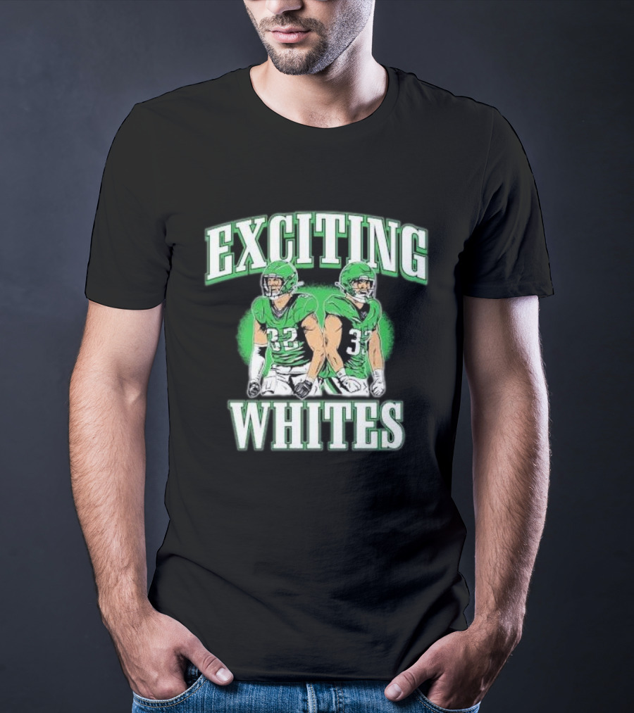 Exciting Whites Philadelphia Eagles Football Players T-Shirt