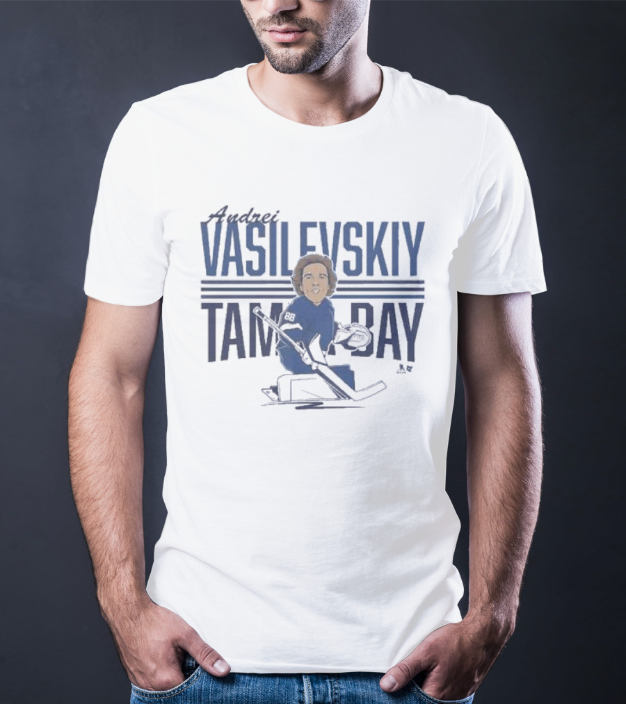Andrei Vasilevskiy Tampa Bay Goaltender Caricature T-Shirt
