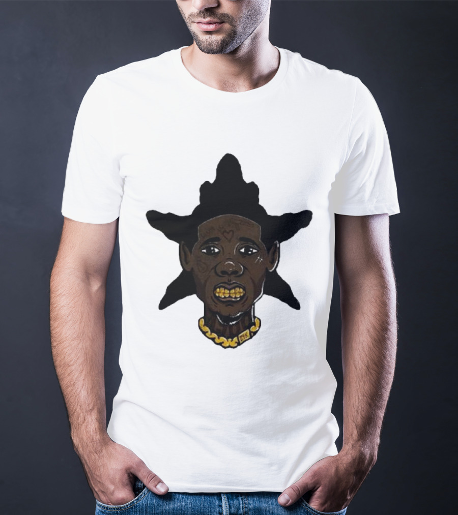 El Snappo Zootieee Wrld Star Head Gold Teeth Necklace T-Shirt