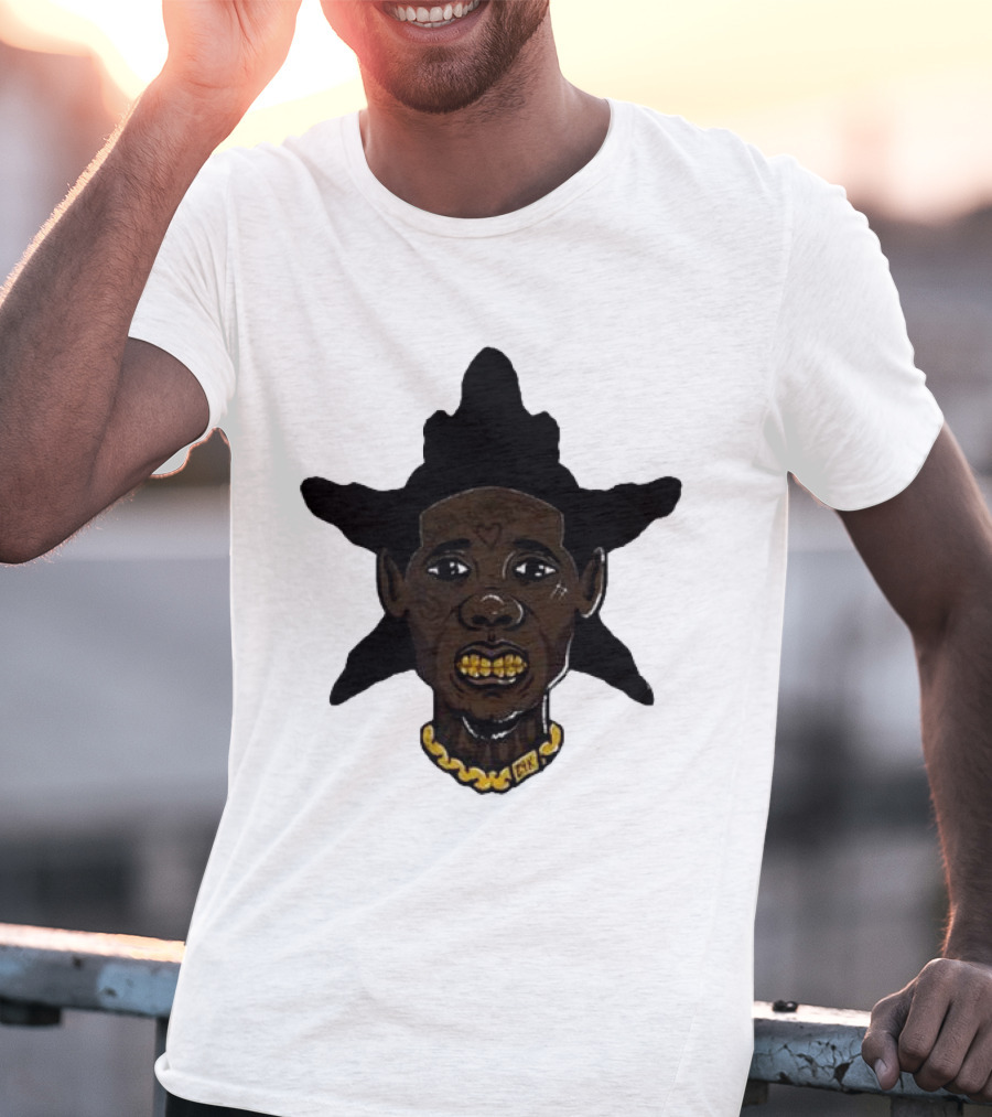 El Snappo Zootieee Wrld Star Head Gold Teeth Necklace T-Shirt