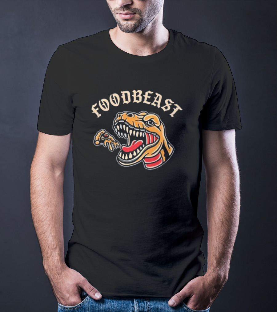 FOODBEAST Dinosaur Eating Pizza T-Shirt