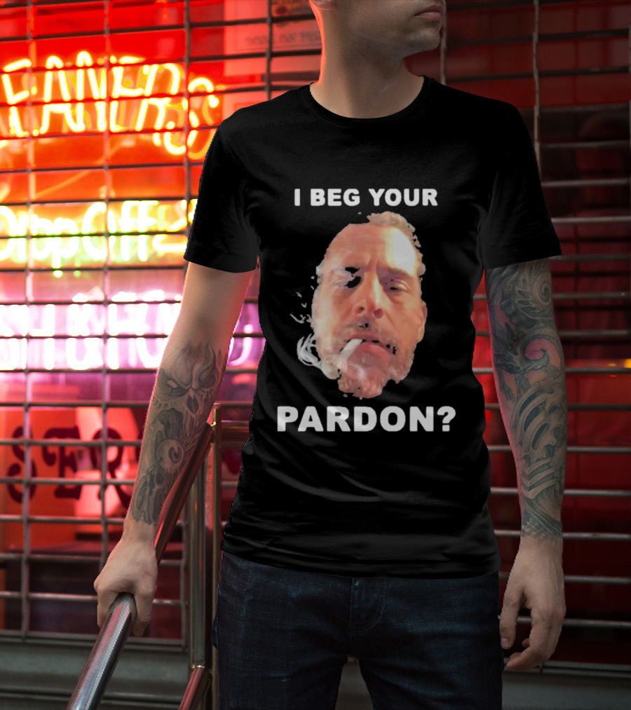 I Beg Your Pardon? Smoking Face Image T-Shirt
