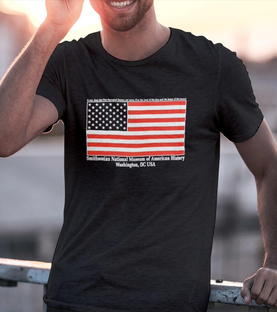 Smithsonian National Museum Of American History American Flag Washington DC USA T-Shirt
