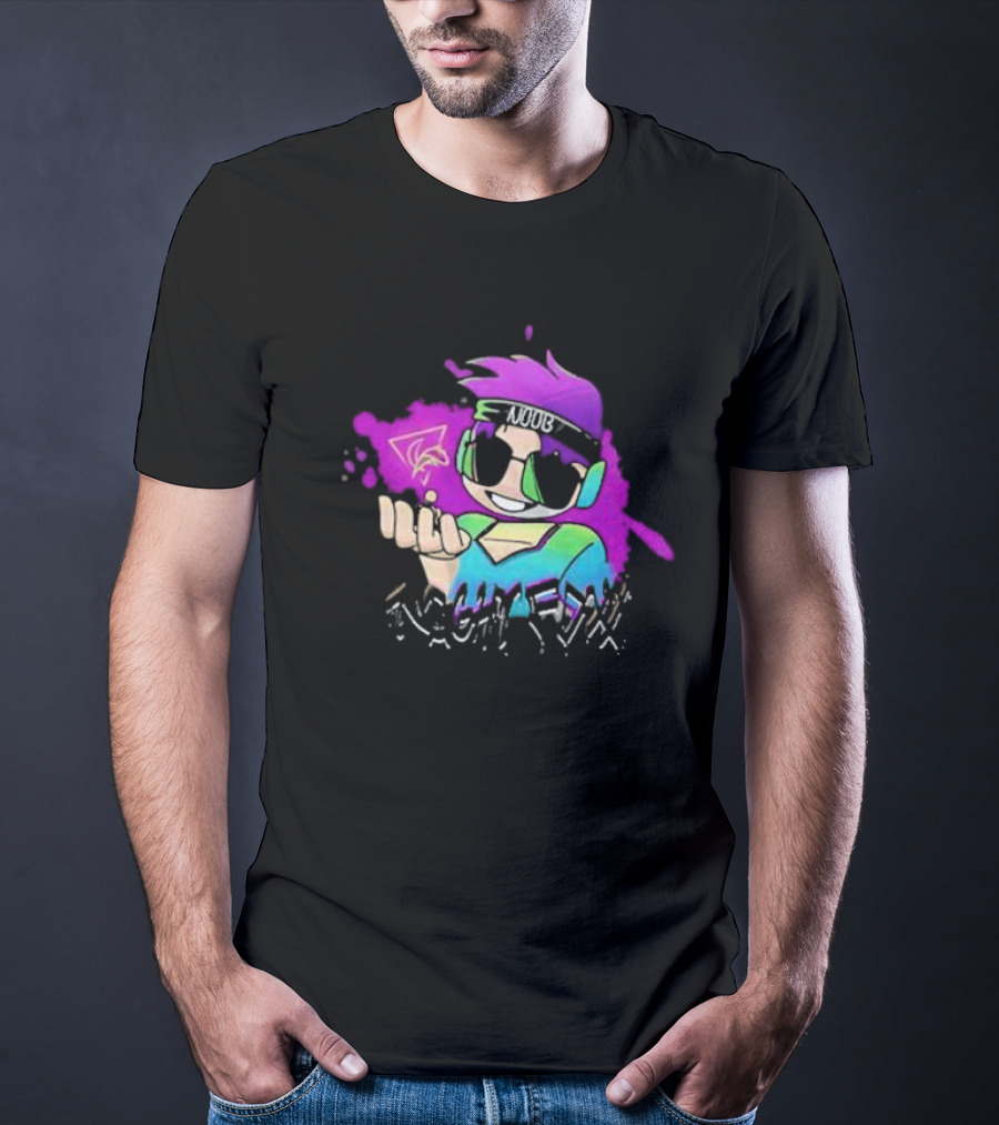 Nightfoxx Noob Headband Spray Paint T-Shirt
