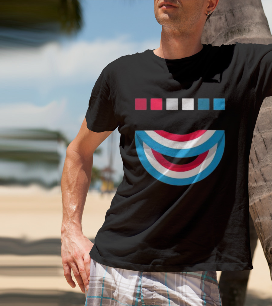 Tavar Zawacki LAZY CIRCLE Wynwood Walls Red White Blue Arches T-Shirt