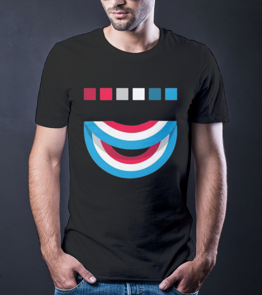 Tavar Zawacki LAZY CIRCLE Wynwood Walls Red White Blue Arches T-Shirt