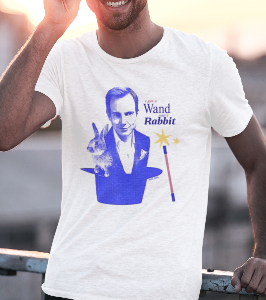 I Got A Wand And A Rabbit Magic Wand Top Hat And Stars T-Shirt