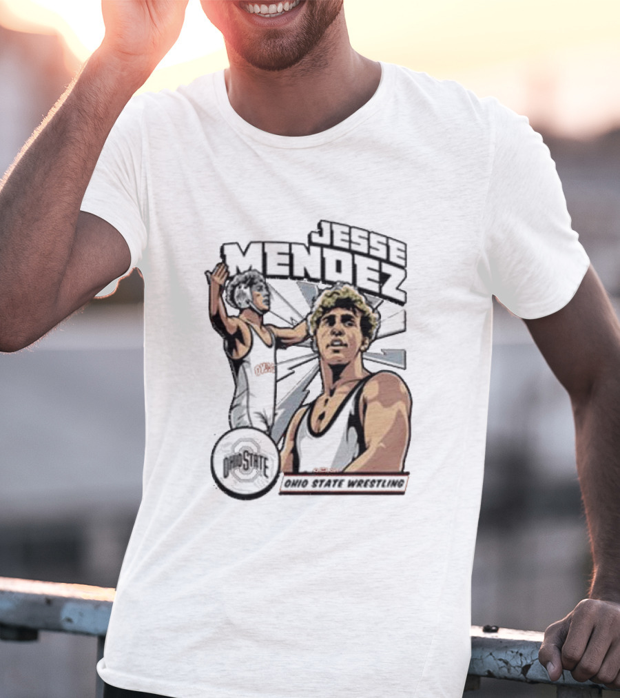 Jesse Mendez Ohio State Wrestling Buckeyes Icon NIL T-Shirt