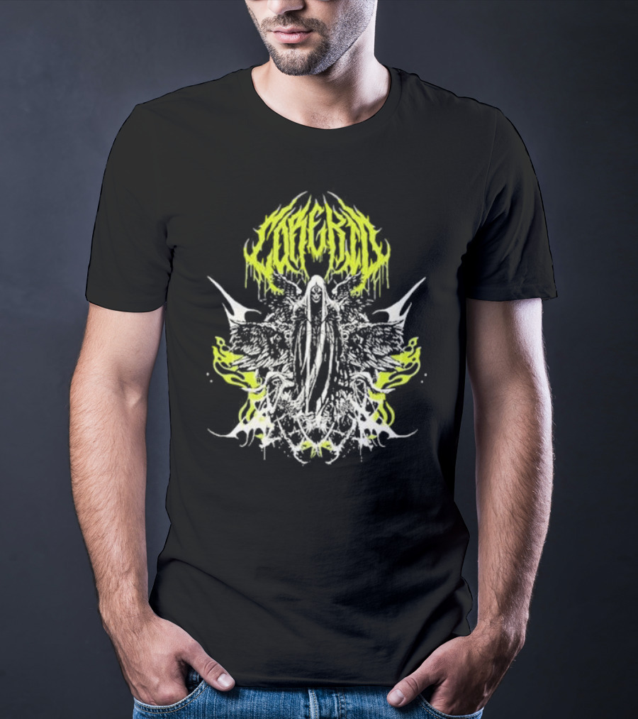 Corekid Dark Angel Grim Reaper Gothic Wings Neon T-Shirt