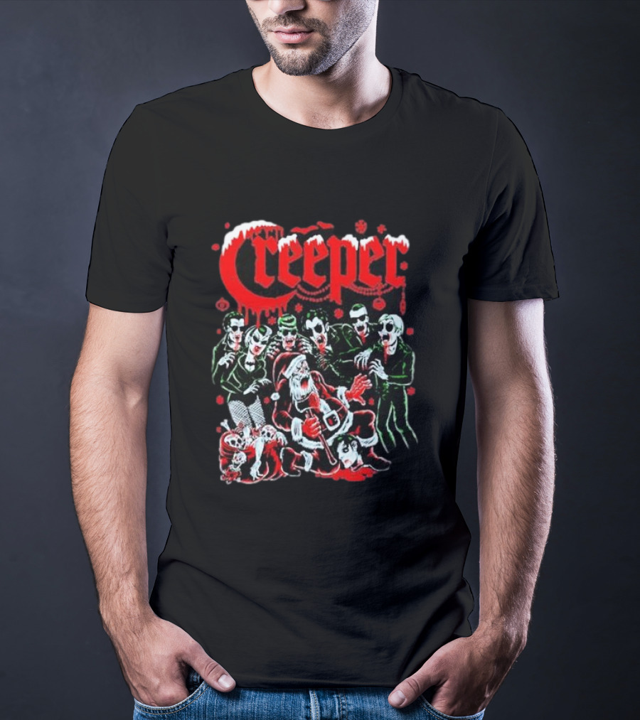 Creeper Sol Rac Santa Christmas Party T-Shirt