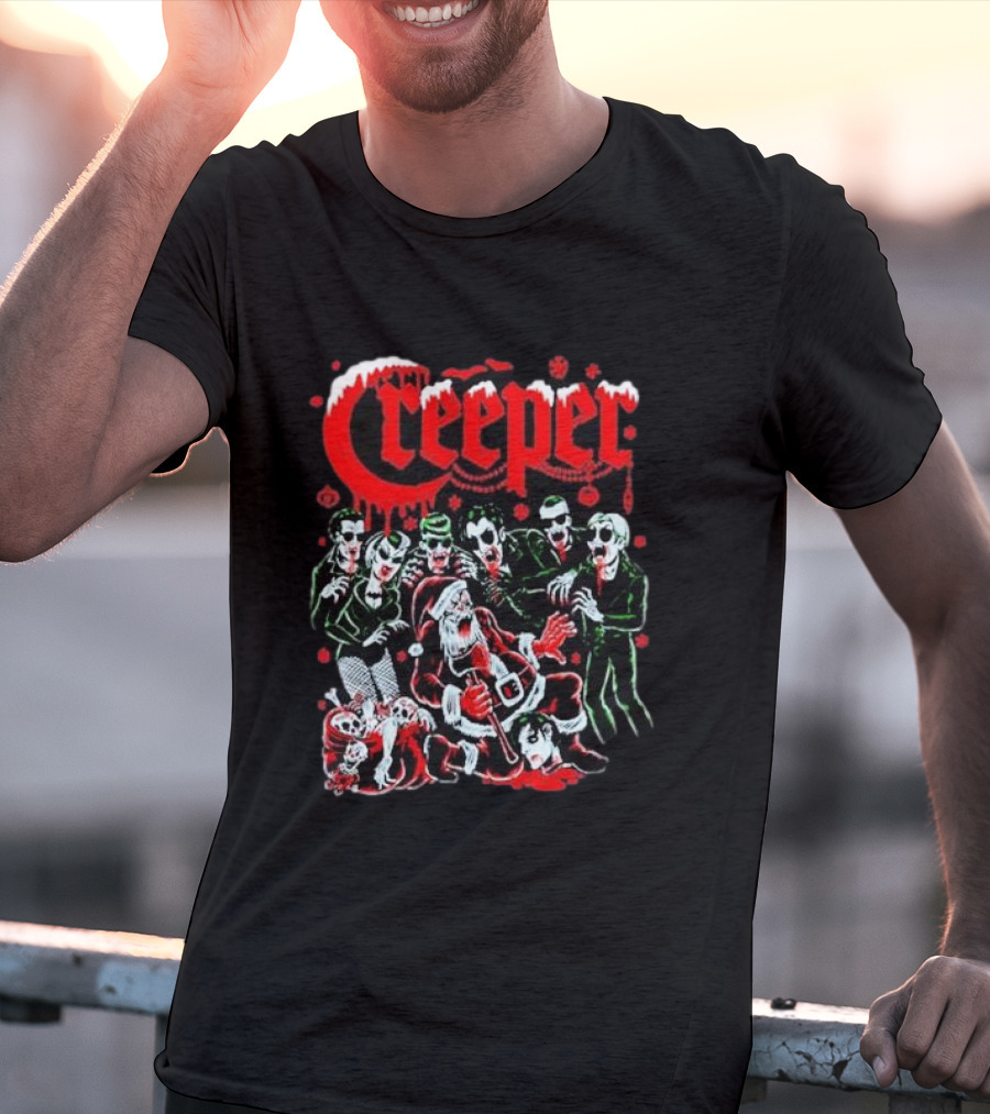 Creeper Sol Rac Santa Christmas Party T-Shirt