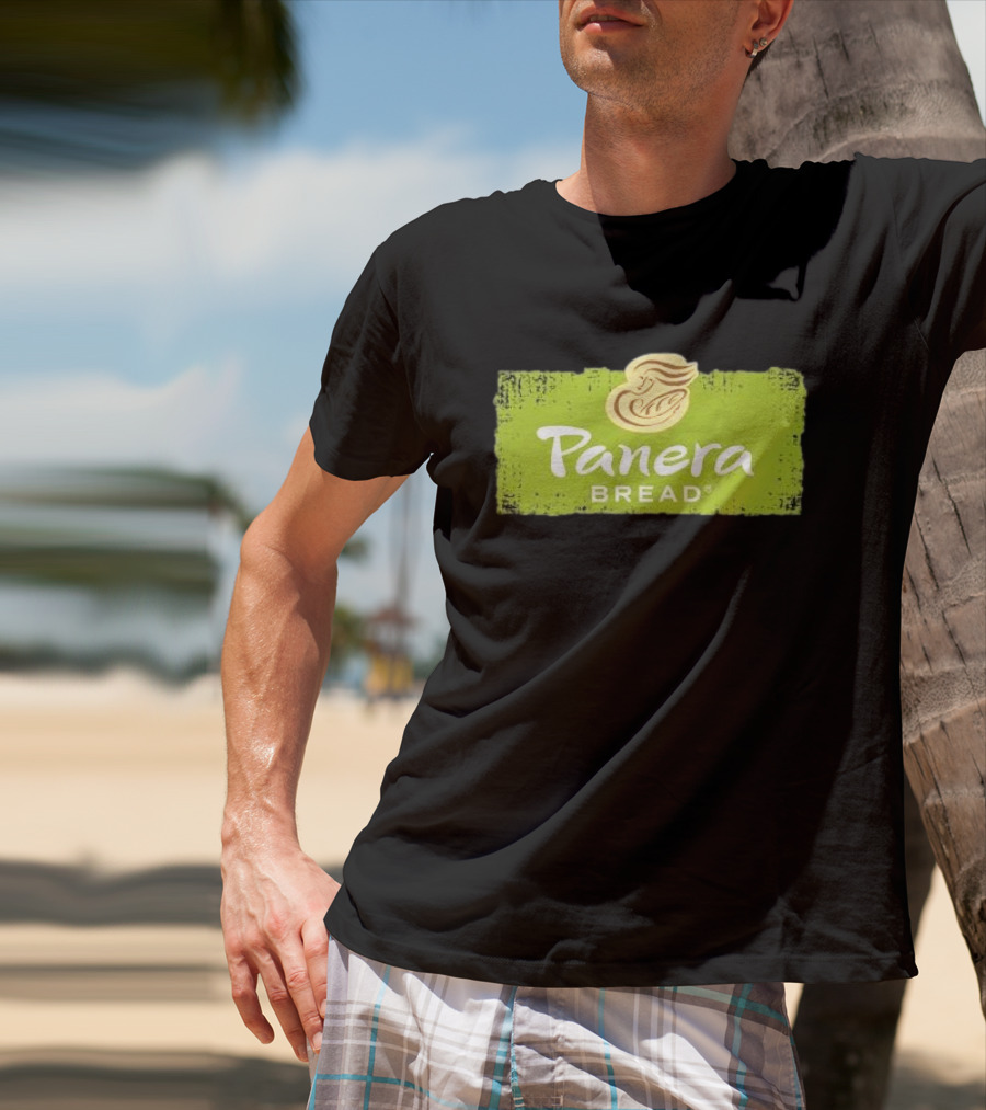 Panera Bread Restaurant Green Logo With Iconic Woman T-Shirt