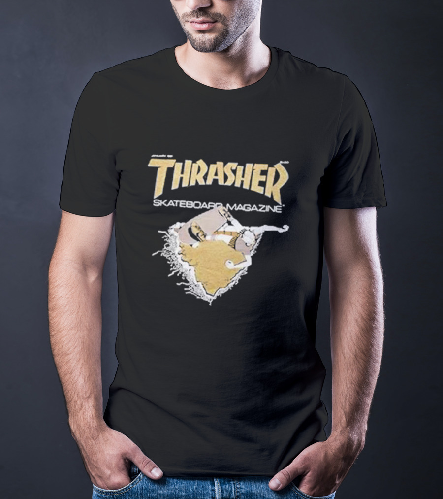 Thrasher Skateboard Magazine Torn Concrete T-Shirt