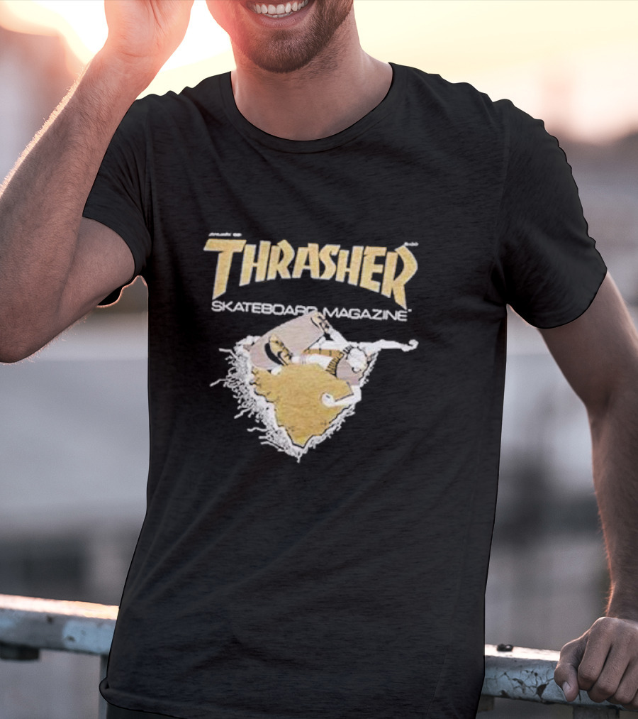 Thrasher Skateboard Magazine Torn Concrete T-Shirt