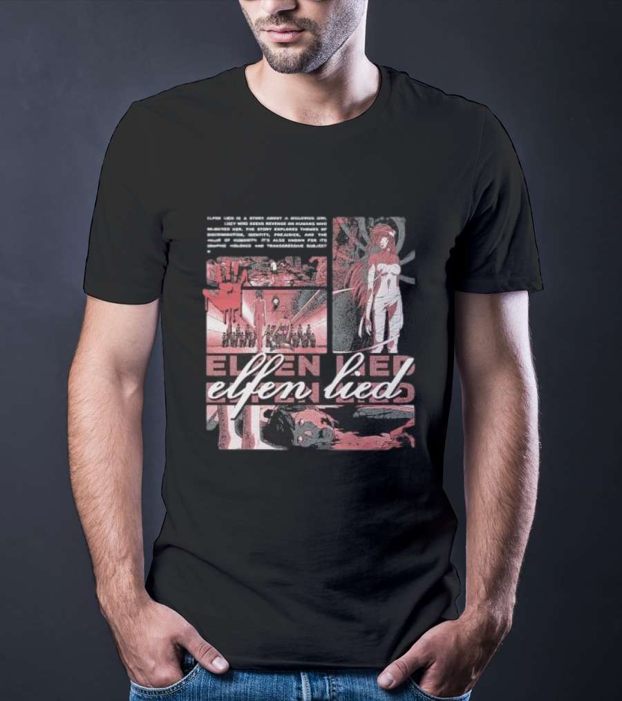 Elfen Lied Story And Imagery With Elfen Lied Text And Visual Elements T-Shirt