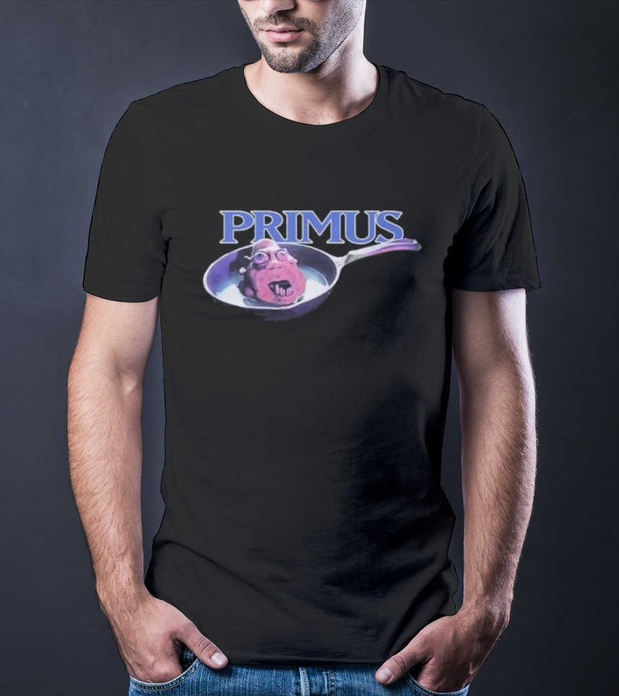 Primus Fizzle Fry Album Art Purple Character In Pan T-Shirt