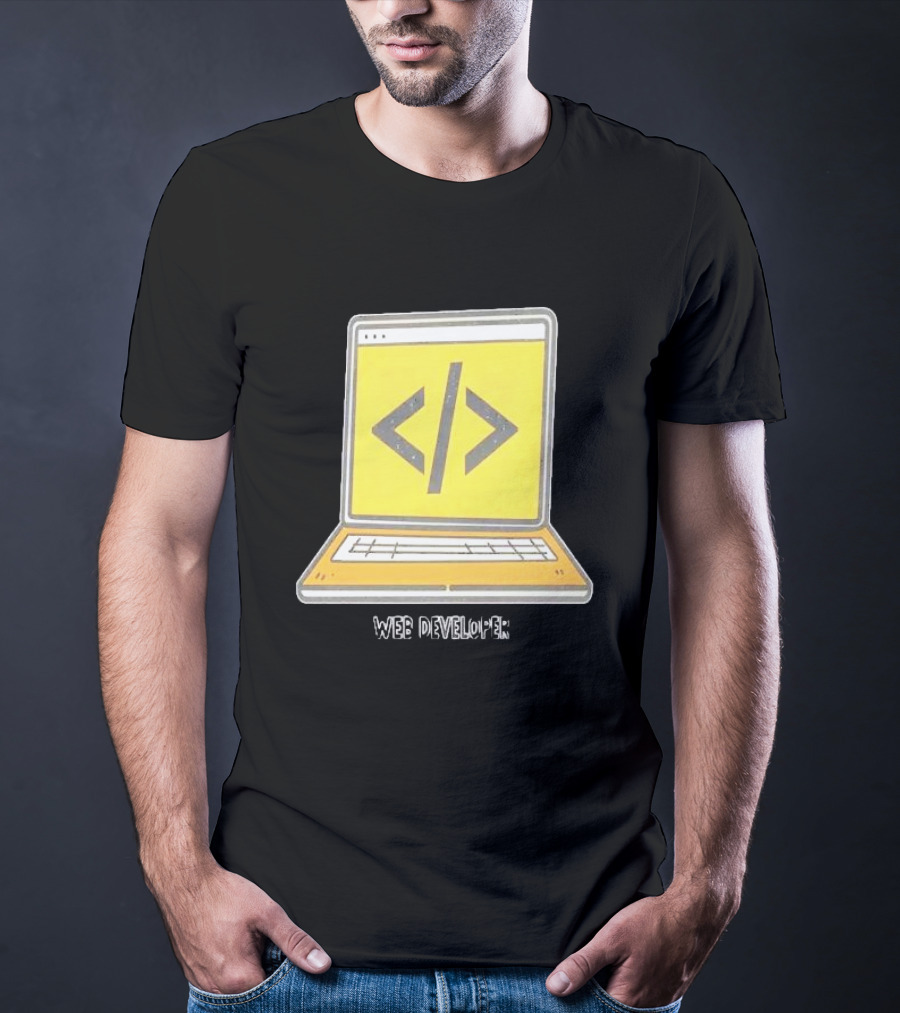 Web Developer Laptop Code Symbol Professional Occupation T-Shirt