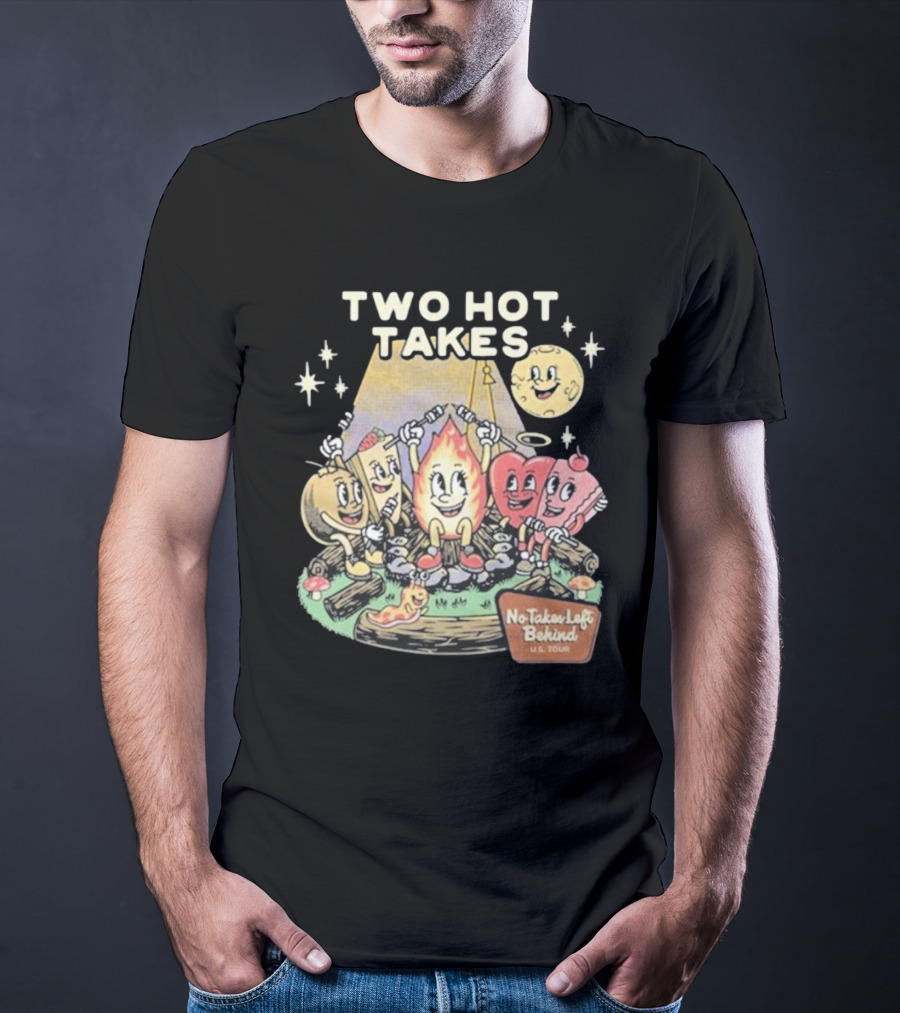 Two Hot Takes Campfire Characters No Takes Left Behind U.S. Tour T-Shirt