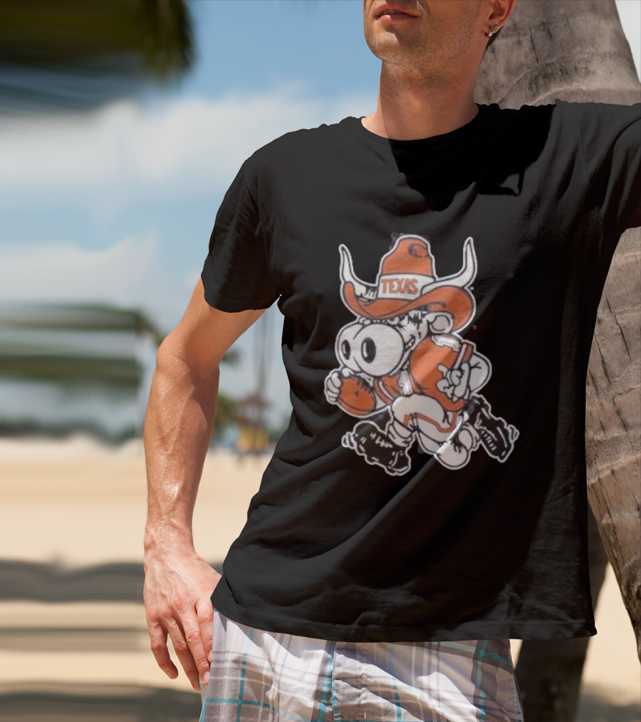 Texas Longhorns Bevo Mascot Football Cowboy T-Shirt