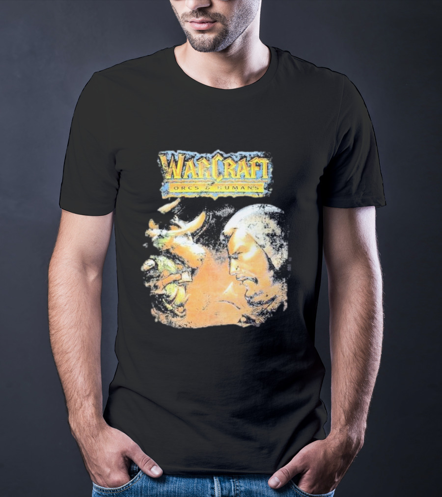 Warcraft Orcs And Humans Showdown Fantasy Battle Grey T-Shirt