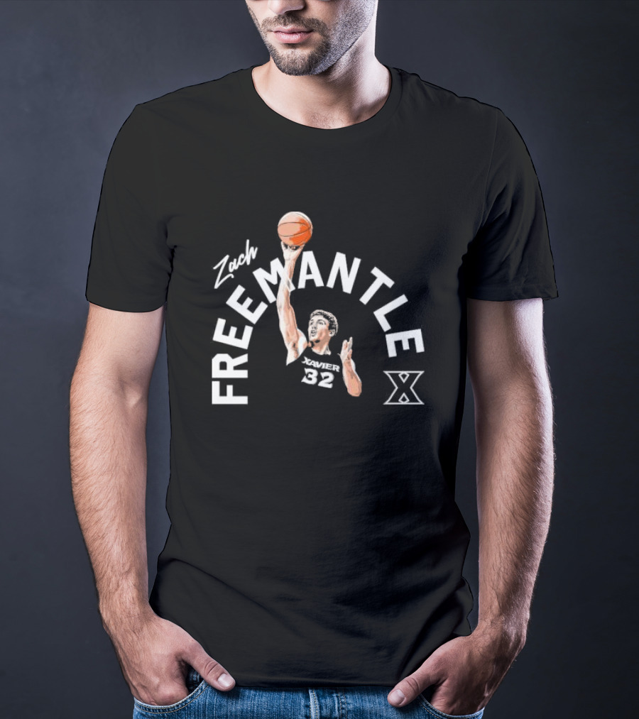 Zach Freemantle Xavier 32 Basketball Xavier Musketeers T-Shirt