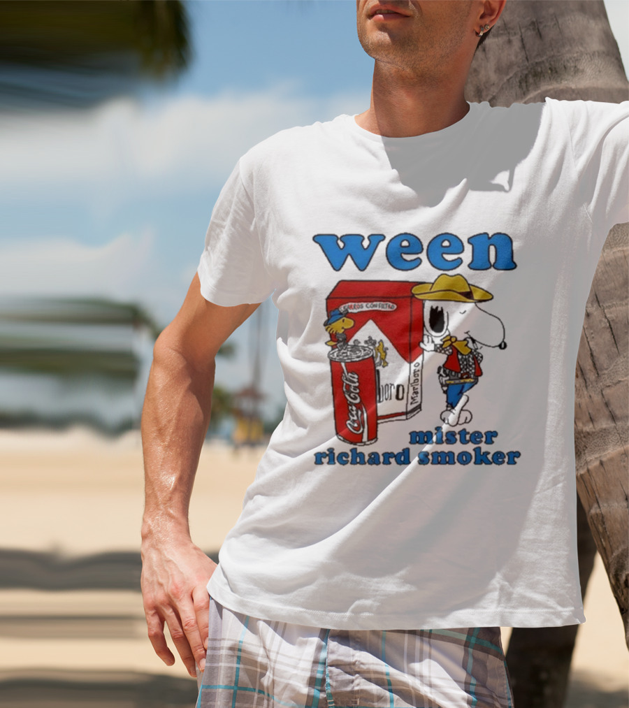 Ween Mister Richard Smoker Snoopy Coca-Cola Marlboro T-Shirt