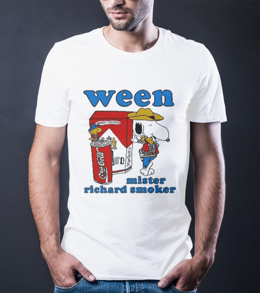 Ween Mister Richard Smoker Snoopy Coca-Cola Marlboro T-Shirt