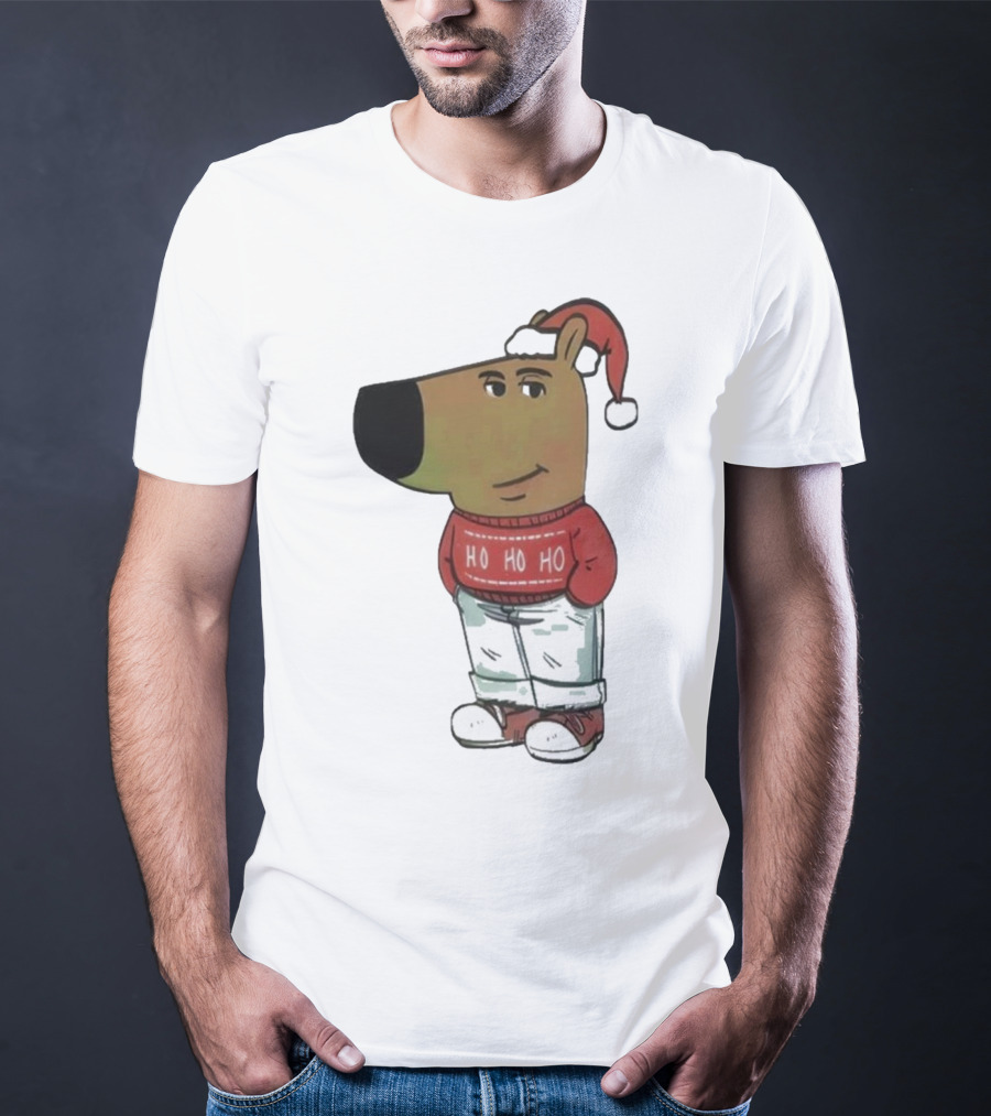 Ho Ho Ho Chill Guy Dog Christmas T-Shirt
