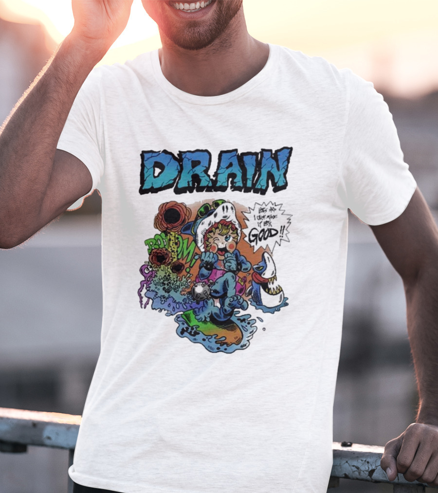 DRAIN Life's Hard But I Got It Good Skater Duck Bombs T-Shirt