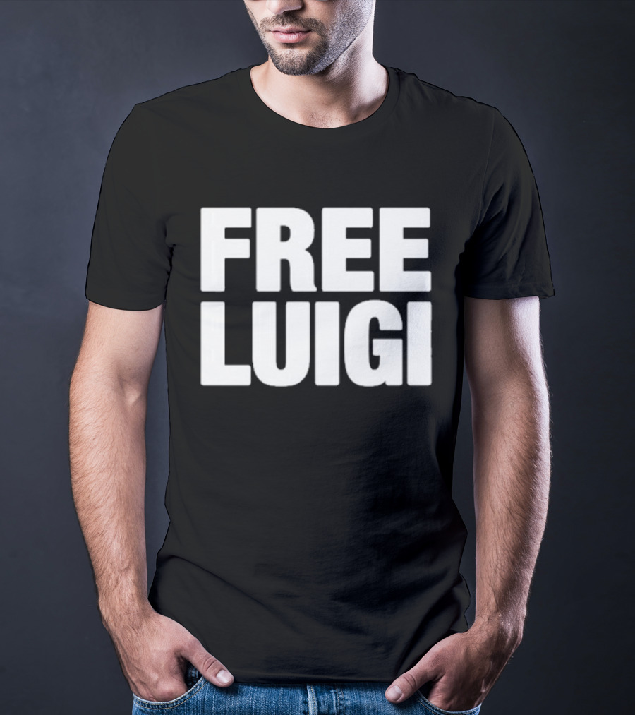 FREE LUIGI Nintendo Meme Fan Tee Mario Brothers T-Shirt
