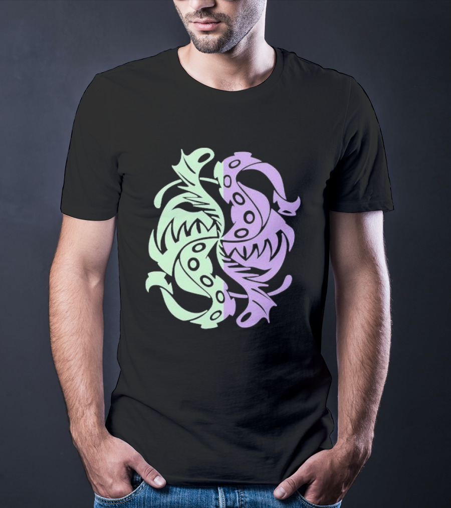 Envy Sigil Green And Purple Tribal Yin Yang T-Shirt