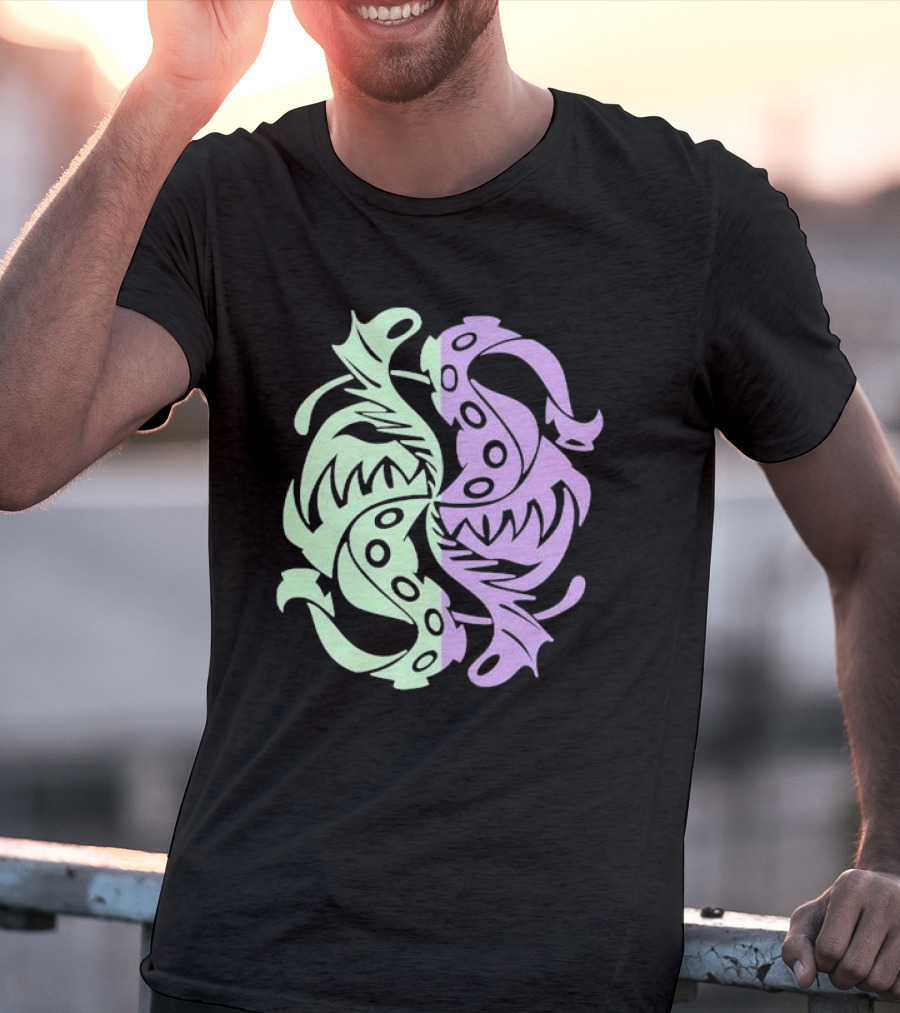 Envy Sigil Green And Purple Tribal Yin Yang T-Shirt